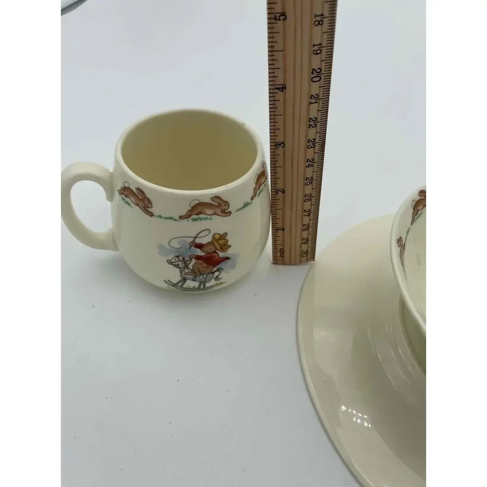 Ronald Daulton Bunnykins Plate Bowl Mug Peter Rabbit‎ Children's Vintage  Set